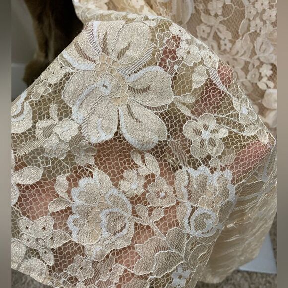 New Gorgeous Embroidered Floral Lace With Crystal Beaded Mermaid Gown - Picture 16 of 16